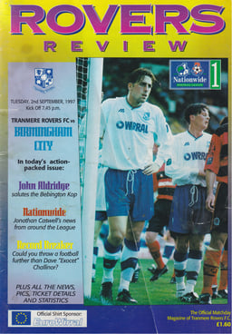 Tranmere Rovers v Birmingham City Match Programme 1997-09-02